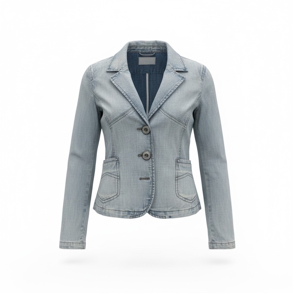 Vintage Y2K Armani Exchange Denim Jacket‎ fitted blazer XS